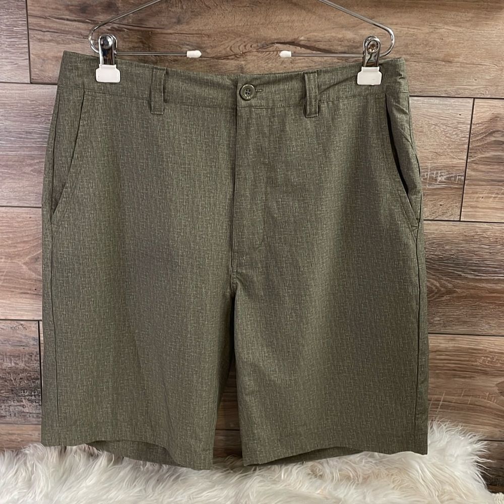 CSG Champs Sport Mens Dress Shorts, Size 36, Dark Green Taupe